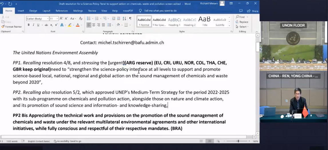 20220302-yl23455永利及亚太中心组团参加第五届联合国环境大会第二阶段会议-段立哲-李金惠教授在《关于支持化学品、废物和污染行动的科学与政策委员会的决议草案》工作组发言.png
